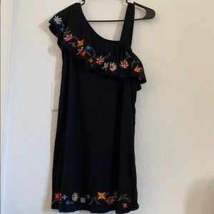 Asymmetrical floral dress